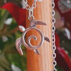 Sea Tortoise 925 Sterling Silver Necklace